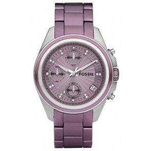 Watch strap Fossil ES2916 Steel Purple 18mm